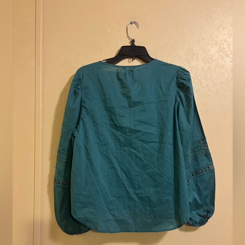 NWT Frye Lace Accent Blouse sz M - Picture 2 of 7